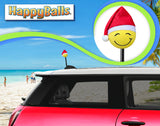 HappyBalls Winter Happy Santa Cutie Car Antenna Topper - Thick Fat Antenna Fit