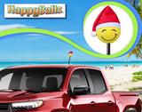 HappyBalls Winter Happy Santa Cutie Car Antenna Topper - Thick Fat Antenna Fit