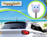 *New* HappyBalls Cute Pig Antenna Topper - Thick Fat Antenna Fit