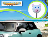 *New* HappyBalls Cute Pig Antenna Topper - Thick Fat Antenna Fit