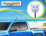 *New* HappyBalls Cute Pig Antenna Topper - Thick Fat Antenna Fit