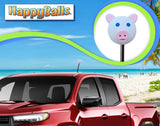 *New* HappyBalls Cute Pig Antenna Topper - Thick Fat Antenna Fit