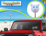 *New* HappyBalls Cute Pig Antenna Topper - Thin Antenna Fit