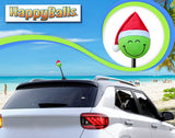 HappyBalls Christmas Grumpy Happy Green One Car Antenna Topper - Thick Fat Antenna Fit