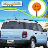 ..HappyBalls Happy Smiley Face Car Antenna Topper (Orange) (Fits Thick Antenna)