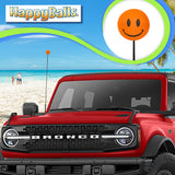 ..HappyBalls Happy Smiley Face Car Antenna Topper (Orange)
