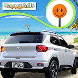 ..HappyBalls Happy Smiley Face Car Antenna Topper (Orange) (Fits Thick Antenna)
