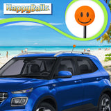 ..HappyBalls Happy Smiley Face Car Antenna Topper (Orange) (Fits Thick Antenna)