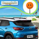 ..HappyBalls Happy Smiley Face Car Antenna Topper (Orange)