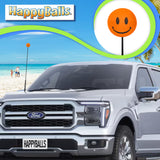 ..HappyBalls Happy Smiley Face Car Antenna Topper (Orange)