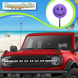 ..HappyBalls Happy Smiley Face Car Antenna Topper (Purple)