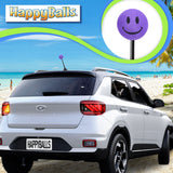 ..HappyBalls Happy Smiley Face Car Antenna Topper (Purple) (Fits Thick Style Antenna)
