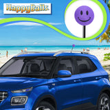 ..HappyBalls Happy Smiley Face Car Antenna Topper (Purple) (Fits Thick Style Antenna)