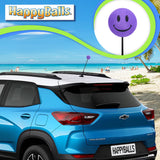 ..HappyBalls Happy Smiley Face Car Antenna Topper (Purple)
