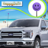 ..HappyBalls Happy Smiley Face Car Antenna Topper (Purple)