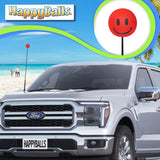 ..Tenna Tops Happy Smiley Face Car Antenna Topper (Red) - Thin Antenna Fit