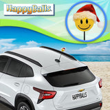 HappyBalls Winter Happy Santa Car Antenna Topper - Thin Antenna Fit