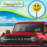 ...HappyBalls Happy Yellow Face Car Antenna Ball - Thin Antenna Fit