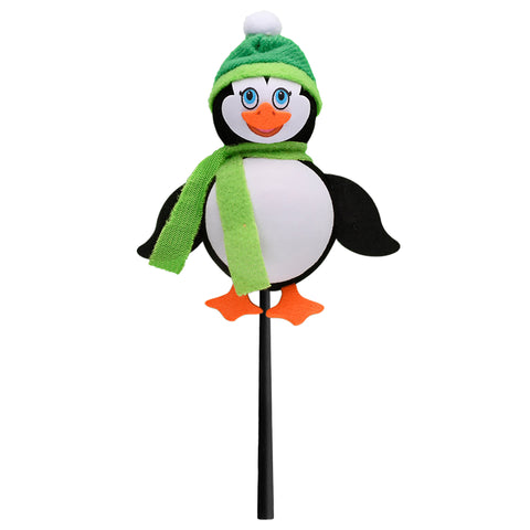 Tenna Tops Penguin Car Antenna Topper (Green Hat) - Thin Antenna Fit