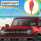 Tenna Tops Cute Flip Flop Sandal Car Antenna Topper (Hawaiian Red)