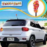 Tenna Tops Cute Flip Flop Sandal Car Antenna Topper (Hawaiian Red) (Fits Thick Antenna)