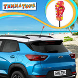 Tenna Tops Cute Flip Flop Sandal Car Antenna Topper (Hawaiian Red)
