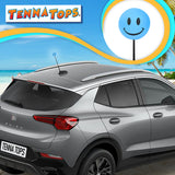 ..Tenna Tops Happy Smiley Face Car Antenna Ball (Blue) - Thin Antenna Fit