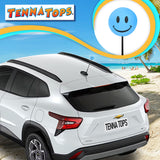 ..Tenna Tops Happy Smiley Face Car Antenna Ball (Blue) - Thin Antenna Fit