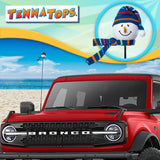 Tenna Tops Snowman Winter Hat & Scarf Car Antenna Topper (Blue) - Thin Antenna Fit