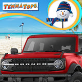 Tenna Tops Snowman Winter Hat & Scarf Car Antenna Topper (Baby Blue)