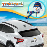 Tenna Tops Snowman Winter Hat & Scarf Car Antenna Topper (Blue) - Thin Antenna Fit