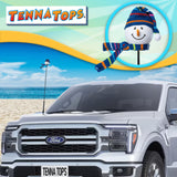 Tenna Tops Snowman Winter Hat & Scarf Car Antenna Topper (Blue) - Thin Antenna Fit