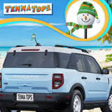 Tenna Tops Snowman Winter Hat & Scarf Car Antenna Topper (Green)