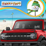Tenna Tops Snowman Winter Hat & Scarf Car Antenna Topper (Green)