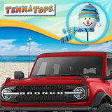 Tenna Tops Snowman Winter Hat & Scarf Car Antenna Topper (Baby Blue) - Thin Antenna Fit