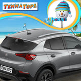 Tenna Tops Snowman Winter Hat & Scarf Car Antenna Topper (Baby Blue) - Thin Antenna Fit