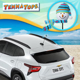 Tenna Tops Snowman Winter Hat & Scarf Car Antenna Topper (Baby Blue) - Thin Antenna Fit