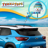 Tenna Tops Snowman Winter Hat & Scarf Car Antenna Topper (Baby Blue) - Thin Antenna Fit