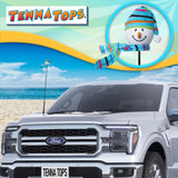 Tenna Tops Snowman Winter Hat & Scarf Car Antenna Topper (Baby Blue) - Thin Antenna Fit
