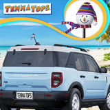 Tenna Tops Snowman Winter Hat & Scarf Car Antenna Topper (Purple)
