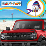Tenna Tops Snowman Winter Hat & Scarf Car Antenna Topper (Purple)