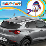 Tenna Tops Snowman Winter Hat & Scarf Car Antenna Topper (Purple)