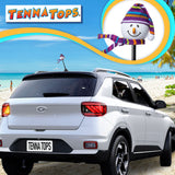 Tenna Tops Snowman Winter Hat & Scarf Car Antenna Topper (Purple)