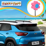 Tenna Tops Pink Daisy Blue Center Car Antenna Topper