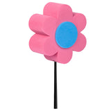 Tenna Tops Pink Daisy Blue Center Car Antenna Topper - Thin Antenna Fit