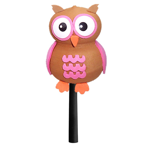 Tenna Tops Pink Owl Car Antenna Topper - Thick Antenna Fit
