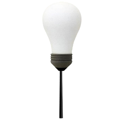 Coolballs "Bright One" White Light Bulb Car Antenna Topper - Thin Antenna Fit