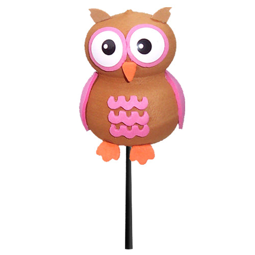 Tenna Tops Pink Owl Car Antenna Topper - Thin Antenna Fit