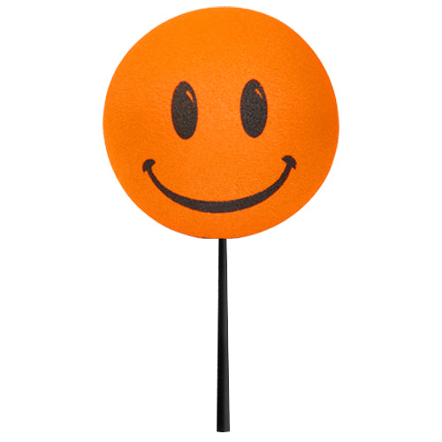 ..HappyBalls Happy Smiley Face Car Antenna Topper (Orange) - Thin Antenna Fit