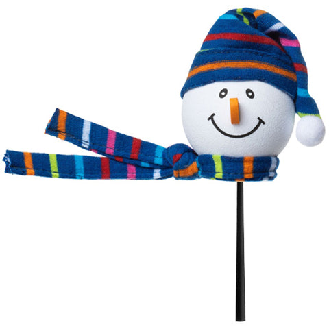 Tenna Tops Snowman Winter Hat & Scarf Car Antenna Topper (Blue) - Thin Antenna Fit